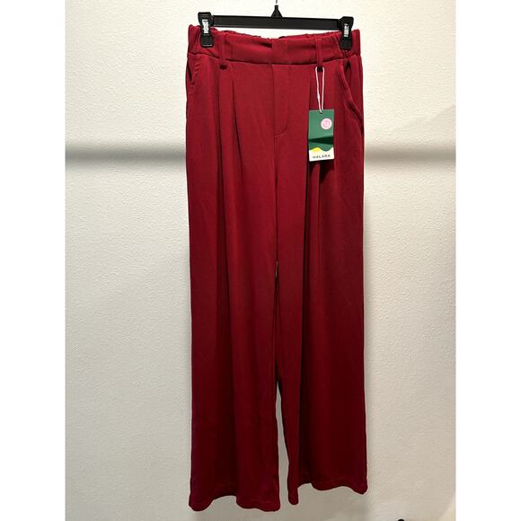 Halara Women Flex High Waisted Side Pocket Wide Leg Waffle Work Pants Small Tall - Picture 1 of 7